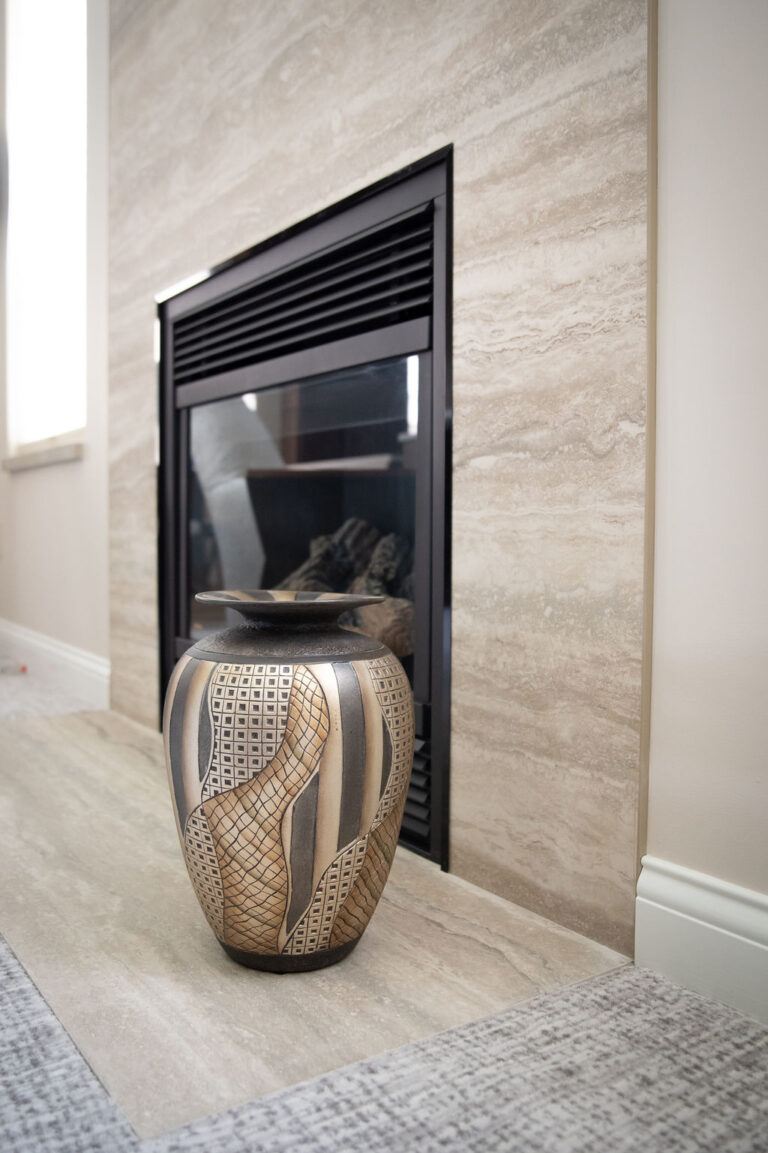 Preserve Trail Concord Living Room Fireplace and Vase