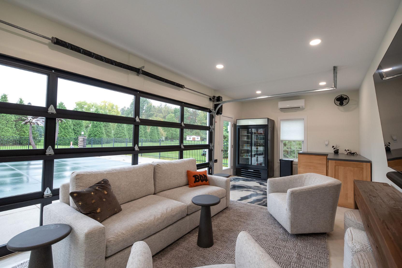 Pine Valley Drive Pool House Interior